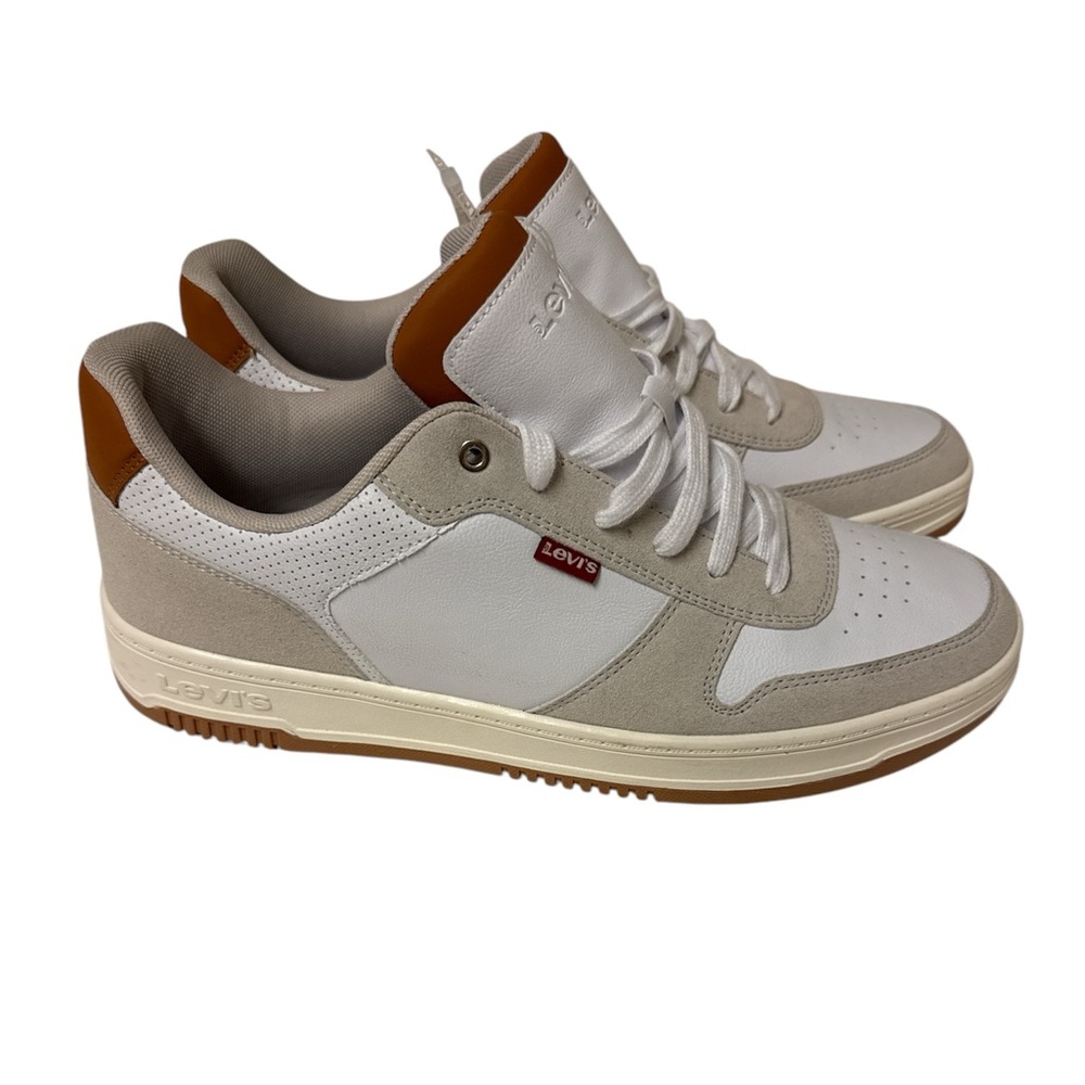 Levi's Mens Drive Lo 2 Vegan Leather Casual Lace Up Sneaker Shoe